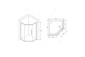 Душевой уголок Rgw Stivol 99x99 см (32328100-11) - 2