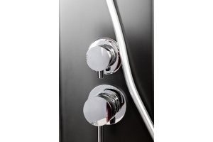 Душевая кабина Deto L 90х90 без крыши, черный (L809NBLACK) - 3