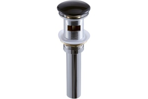 Донный клапан для раковины SantiLine SL-111 с переливом, черный матовый