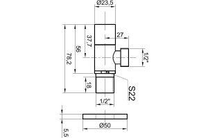 Вентиль для подвода воды Bronze de Luxe (32626) - 2