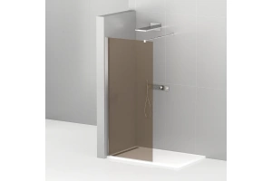 Душевая перегородка Cezares Liberta 120х195 хром стекло бронзовое