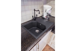 Мойка кухонная Omoikiri Yonaka 65-BL черная - 3