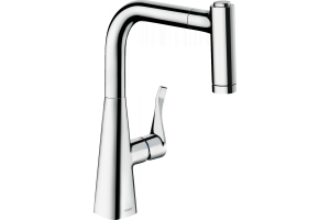 Кухонный смеситель Hansgrohe Metris M71 однорычажный, 220, с вытяжным душем, 2jet, хром 73800000