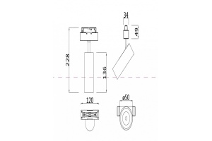 Трековый светодиодный светильник для магнитного шинопровода Maytoni Technical Focus Led TR019-2-10W3K-W - 2