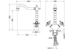 Смеситель Timo Nelson 0143/03F для раковины, черный - 3
