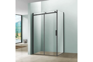 Душевая дверь Vincea Como 120 черная стекло прозрачное - 2
