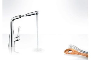 Смеситель для кухонной мойки Hansgrohe Metris нержавеющая сталь (14821800) - 2