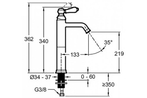 Смеситель для раковины Jacob Delafon Louise хром - 2