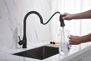 Смеситель Timo Saona 2336/03FL для кухонной мойки, черный - 3