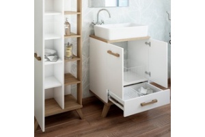Тумба с раковиной Sanflor Ингрид 60 белый (С12473) - 2