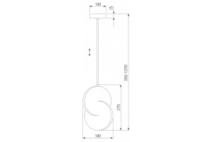 Подвесной светильник Eurosvet Lang 50225/1 LED золото - 3