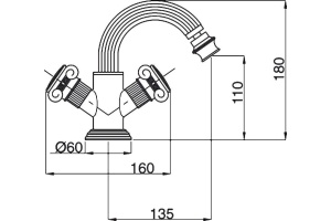 Смеситель Cezares Olimp BS2 02 Sw для биде - 3