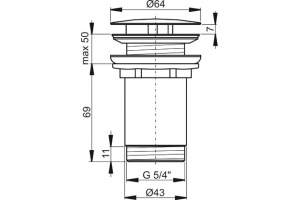 Донный клапан для раковины Ravak X01439 - 2