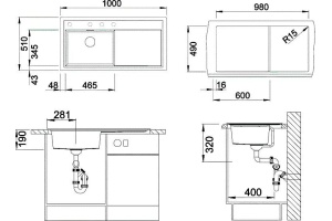 Мойка кухонная Blanco Zenar XL 6S алюметаллик, левая - 2