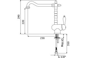 Смеситель Franke Old England 115.0028.205 для кухонной мойки - 3