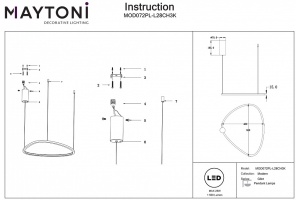 Подвесной светильник Maytoni Glint MOD072PL-L28CH3K - 2