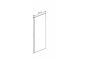 Боковая стенка Vincea Slim Soft 90х200 профиль золото стекло прозрачное - 2