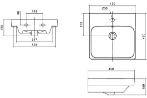 Раковина Misty Santek Адриана 45 1WH501630 - 2