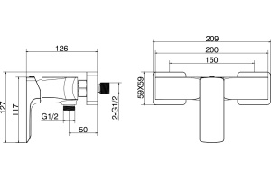 Смеситель для душа Allen Brau Infinity хром - 2