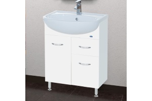 Тумба с раковиной Bellezza Уют 60 1 ящик белая