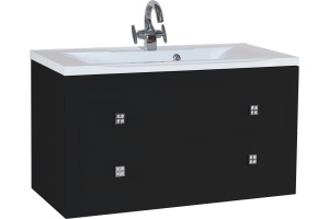 Тумба с раковиной Bellezza Милан 90 черная - 2