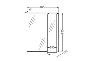 Зеркало в ванную Jacob Delafon Soprano (EB1336-NF) - 3