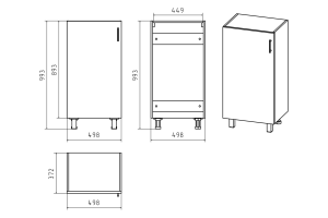 Комод Misty Купер 50 правый белый глянцевый - 3