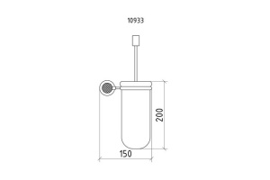 Ершик для унитаза настенный Boheme Royal Cristal хром черный - 2