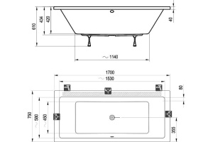 Акриловая ванна Ravak Formy 01 170x75 - 2