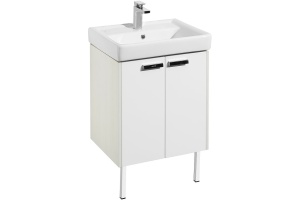 Тумба под раковину Aquaton Йорк 60 белый-светлое дерево - 2