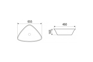 Раковина накладная Weltwasser WW ELBACH 1043 65.5 белый (10000004581) - 2