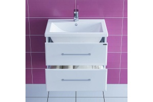 Тумба с раковиной подвесная Санта Омега 60 белый - 2