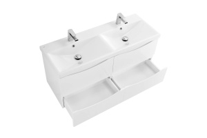 Тумба под раковину BelBagno Marino-Cer 120 с двумя чашами белый  - 2