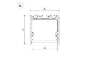 Профиль с рассеивателем Arlight SL-LINE-3535-2500 BLACK+OPAL 027986 - 3