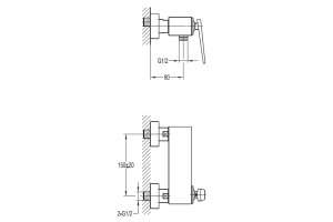 Смеситель для душа Cezares BADEN хром (BADEN-D-01) - 2