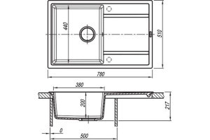 Мойка кухонная Florentina Липси 780 грей - 2