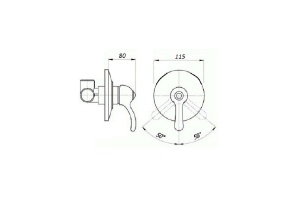 Смеситель для душа Magliezza Grosso bianco золото (50133-do) - 2