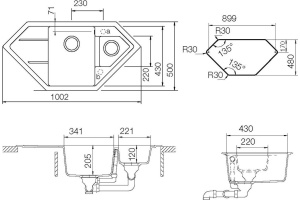 Мойка кухонная Schock Signus 90C (C-150) магма - 2