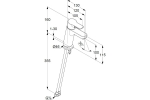 Смеситель Kludi Pure&Easy для раковины 372929165 - 3
