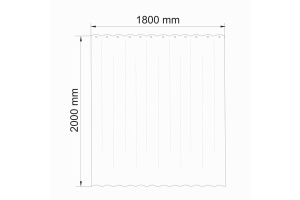 Штора для ванной WasserKraft Lossa 180x200 рисунок - 3