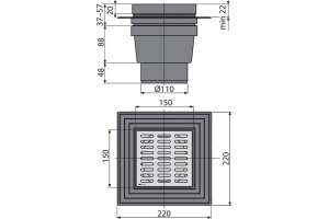 Душевой трап AlcaPlast APV13 - 3
