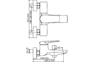 Смеситель Wasserkraft Wiese 8401 для ванны с душем - 2