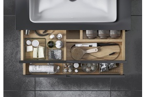 Тумба под раковину EXCELLENT Tuto 60 серый - светлое дерево - 2