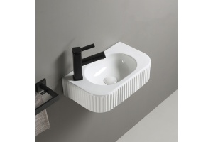 Подвесная раковина Vincea 45х27 белая левая - 2