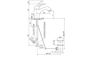 Смеситель для раковины Rav Slezak Labe золото (L027.5KZ) - 2