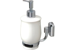 Дозатор для жидкого мыла WasserKraft  хром - белый