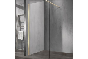 Душевая перегородка Vincea Walk-In 120х200 золото стекло прозрачное