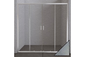 Душевая дверь в нишу BelBagno Unique BF-2-170/200-P-Cr стекло punto