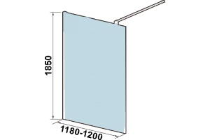 Душевая перегородка Weltwasser WW400 Walk-In 120G-1 120х185 хром (10000002941) - 3