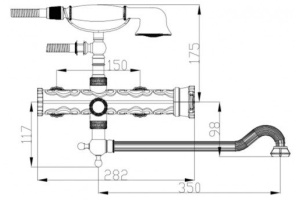 Смеситель Zorg Antic A 101WDN-BR универсальный - 2